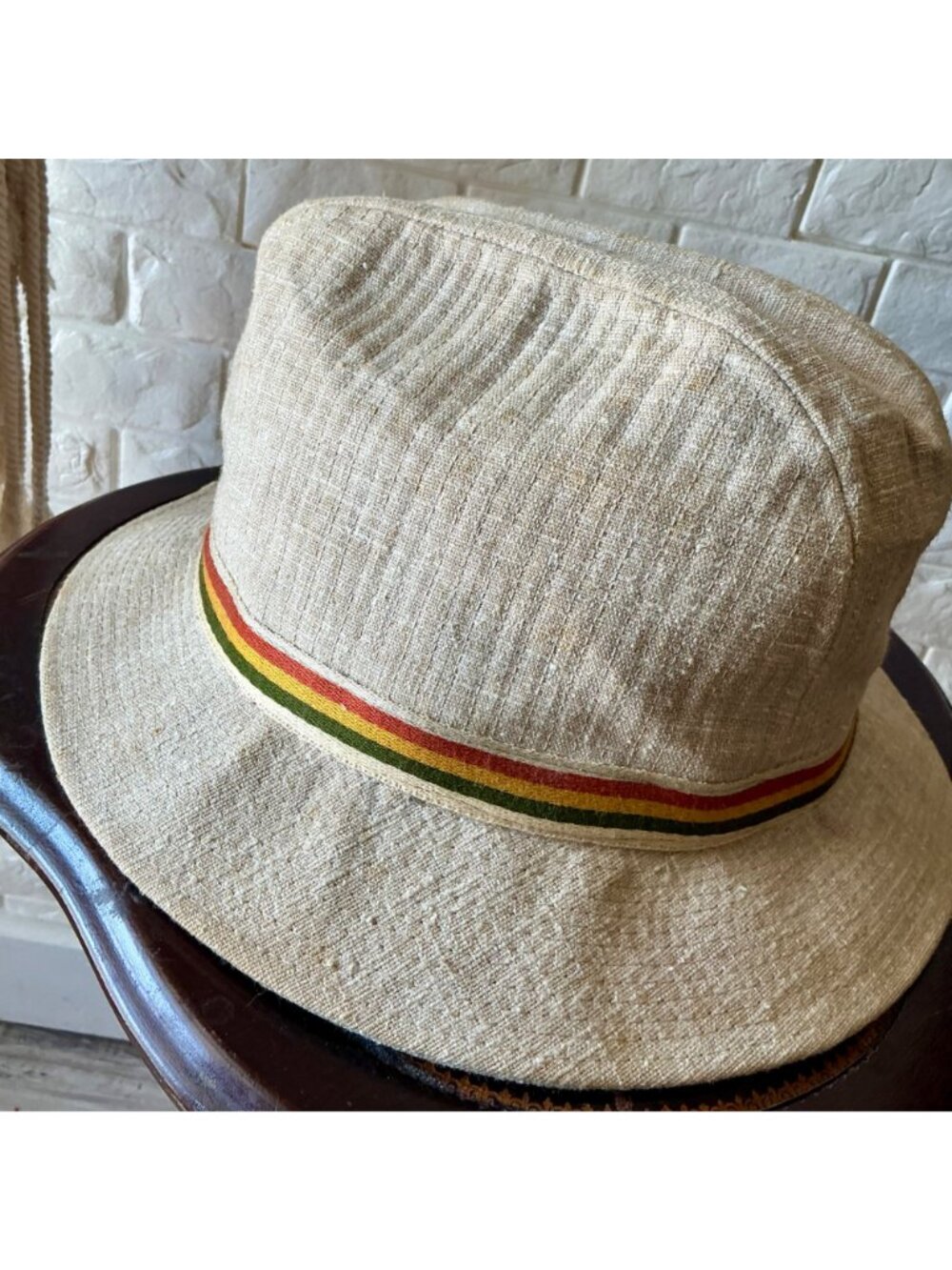 Vintage Churchill LTD Tweed Fedora Walking Hat with Striped Hatband - Picture 6 of 11